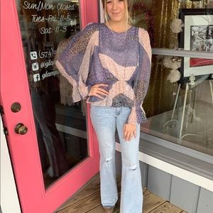 BB Dakota Easy Breezy Lavender Top
